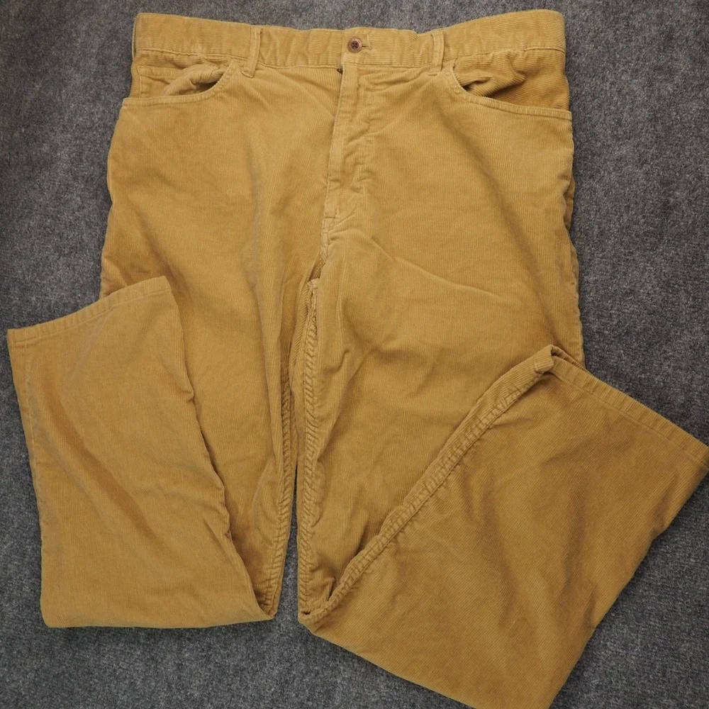 Polo Golf Ralph Lauren Corduroy Pants Mens 36x30 Classic Fit Tan Solid Preppy
